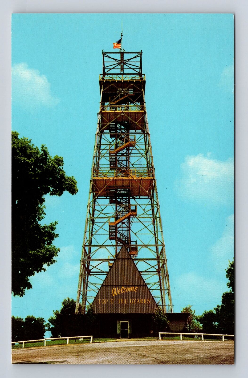 Bull Shoals AR-Arkansas, Bull Shoals Lake, Ozarks Tower, Vintage Postcard