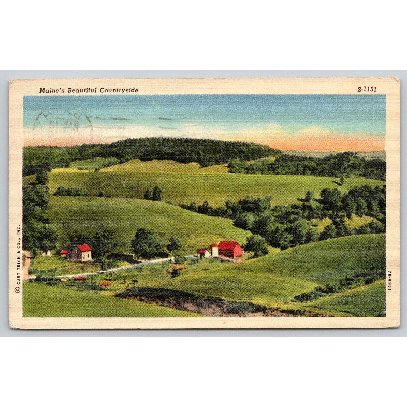 Postcard Maine\'s Beautiful Countryside