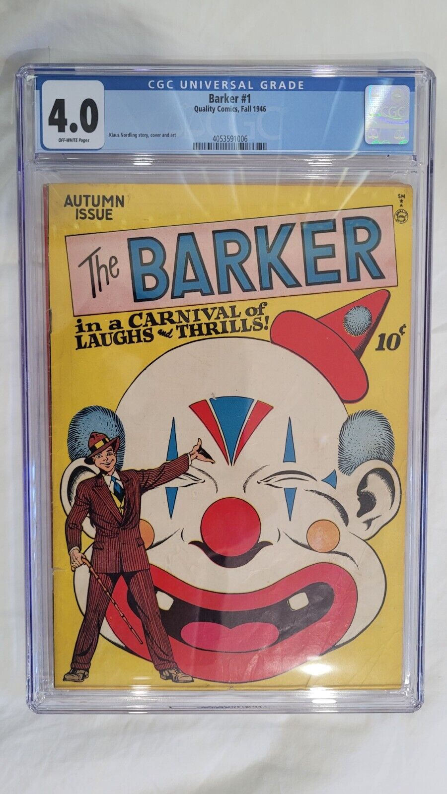 The Barker #1 (Fall 1946, Quality Comics) Golden Age CGC Graded (4.0)