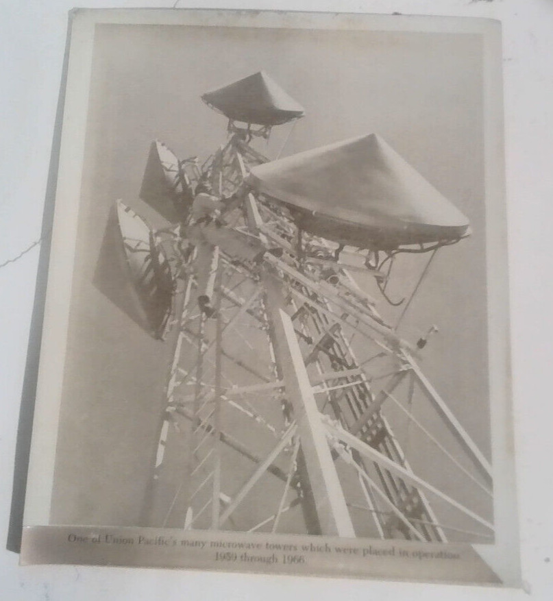 VINTAGE Union Pacific MICROWAVE TOWER Placed 1959-66 Picture EPHEMERA AMERICANA