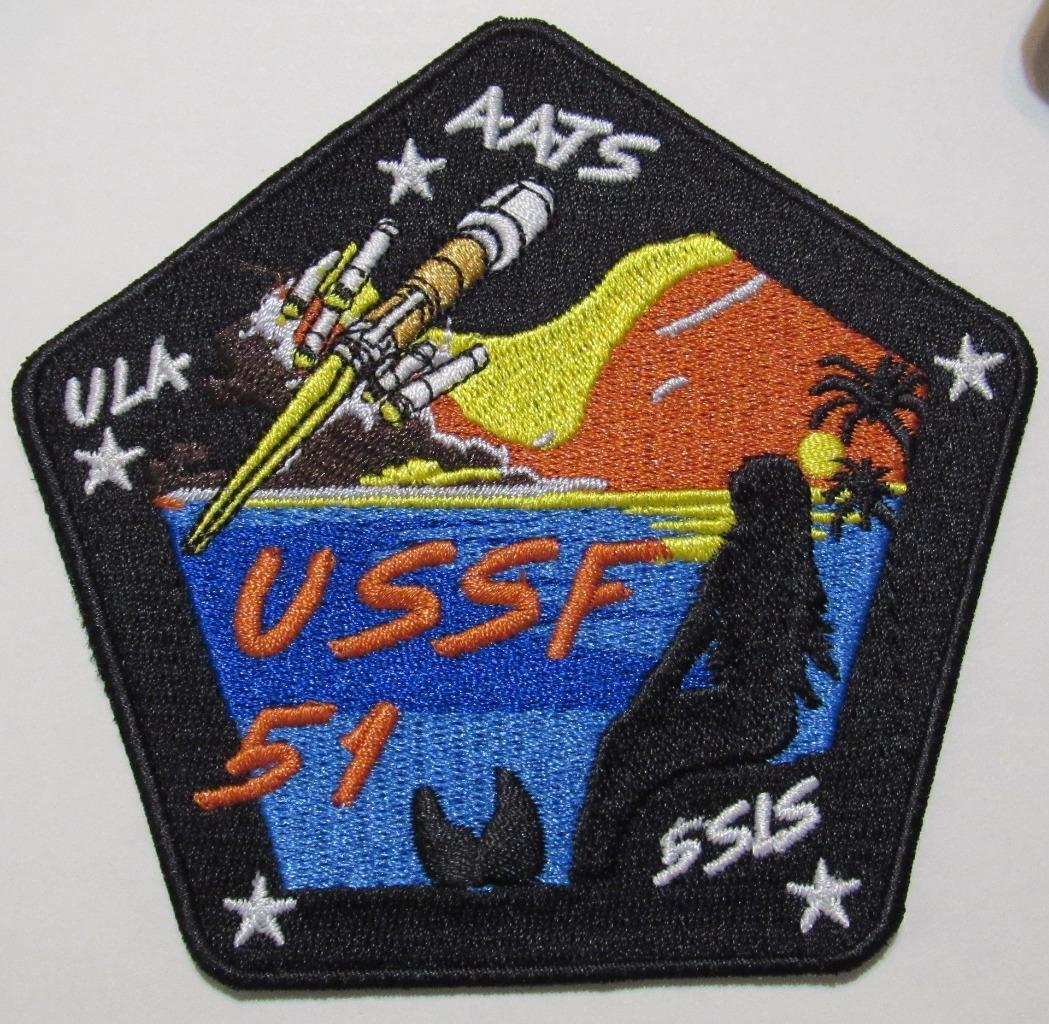 ATLAS V 5 SLS USSF-51 AATS ORIGINAL SPACE MISSION PATCH - CAPE LAUNCH TEAM