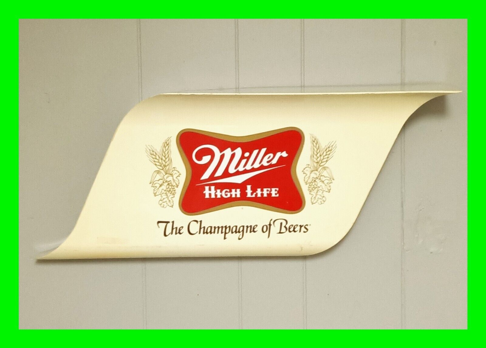 Unique Large Vintage Miller High Life Wall Hanging Bar Sign ~ Man Cave ~ Shop 