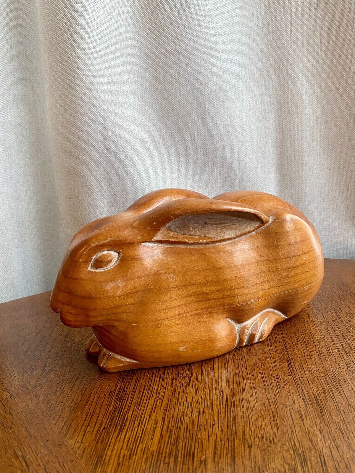 Vintage Wood Hand Carved Rabbit Easter Bunny Sarreid Ltd Made In Spain