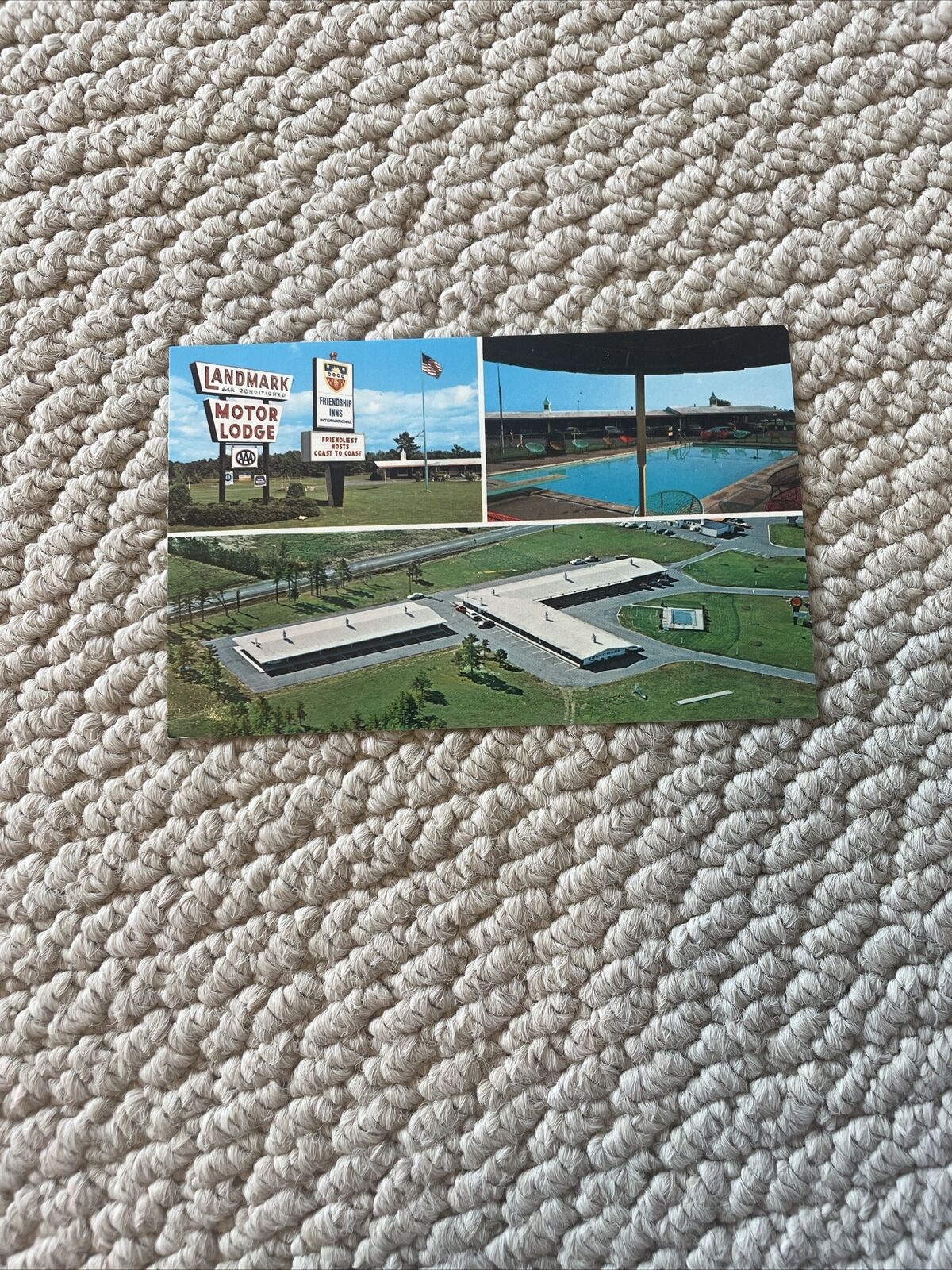 Vintage Postcard c1960s Landmark Motor Lodge, Glen Falls, New York