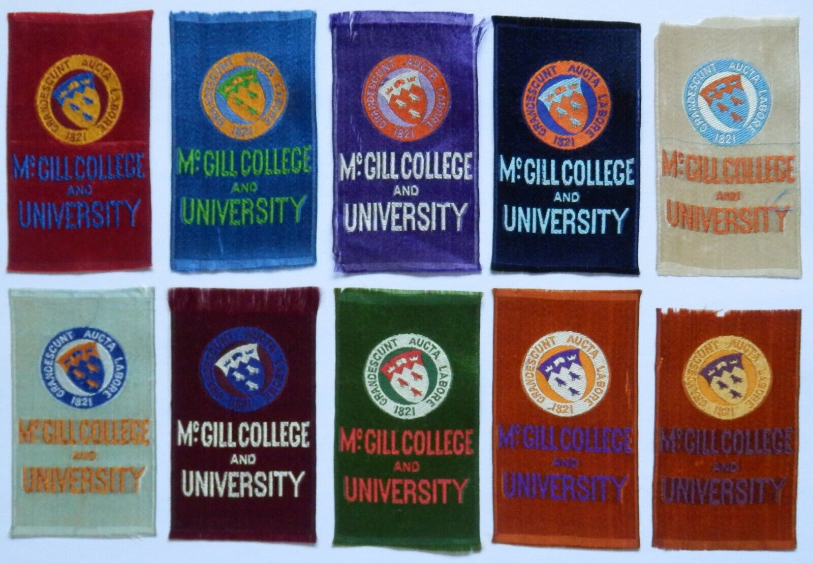 McGILL COLLEGE and UNIVERSITY All Colours Canadian Miscellany Woven Silks SC12