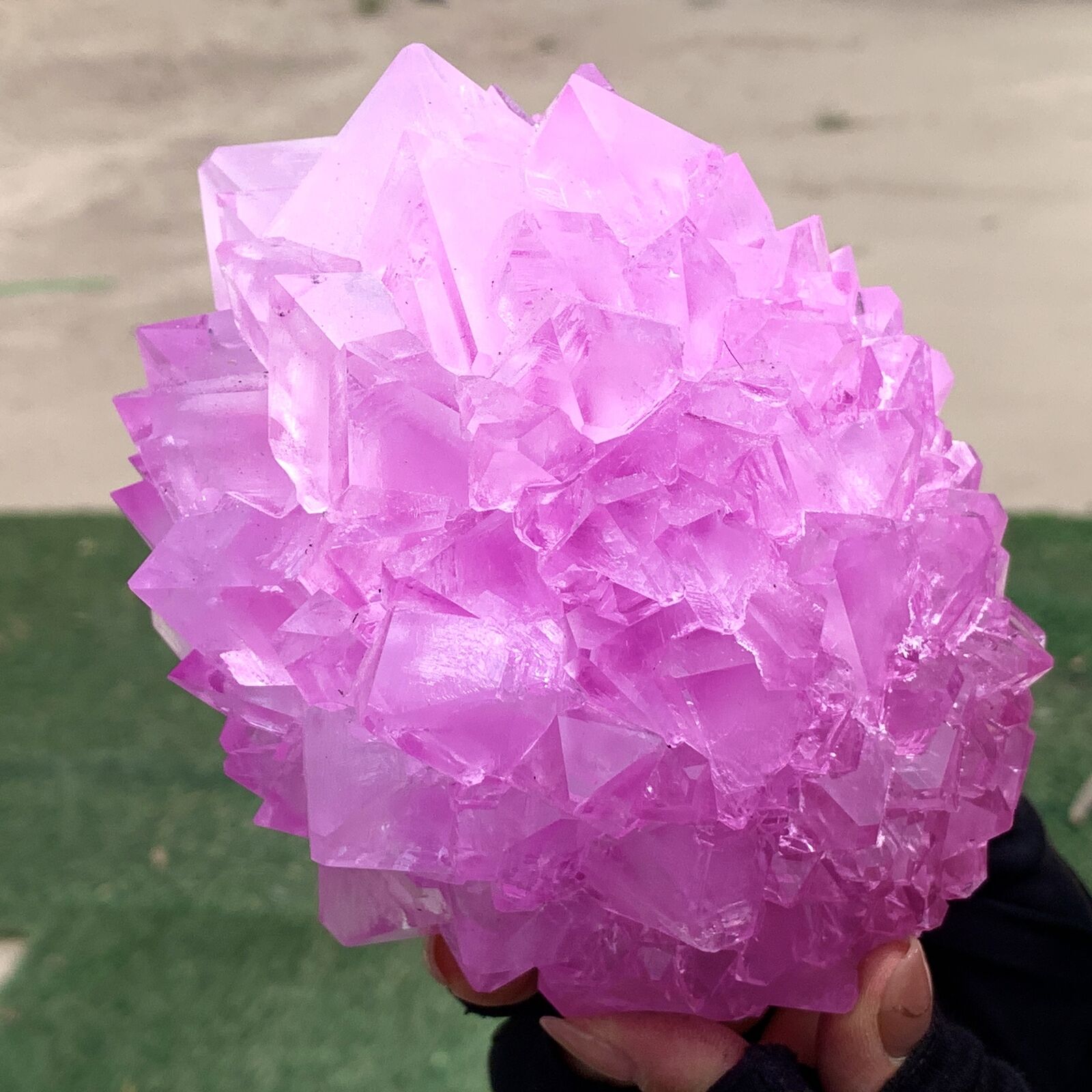 2.52LB Newly discovered pink Potassium alum Octahedral Crystal Stunning Crystal