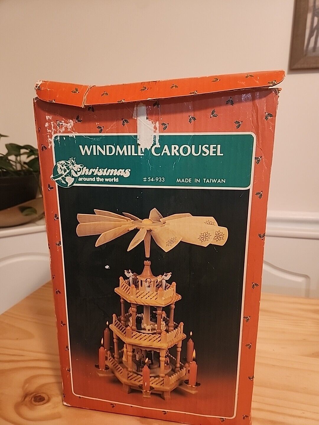 Vintage 3 Tier Christmas Around the World #54-933 Windmill Carousel 17\