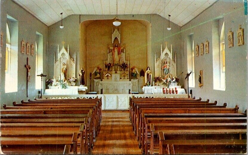 Postcard Interior View of Church used in Movie Viva Zapata  Roma Texas TX   U451