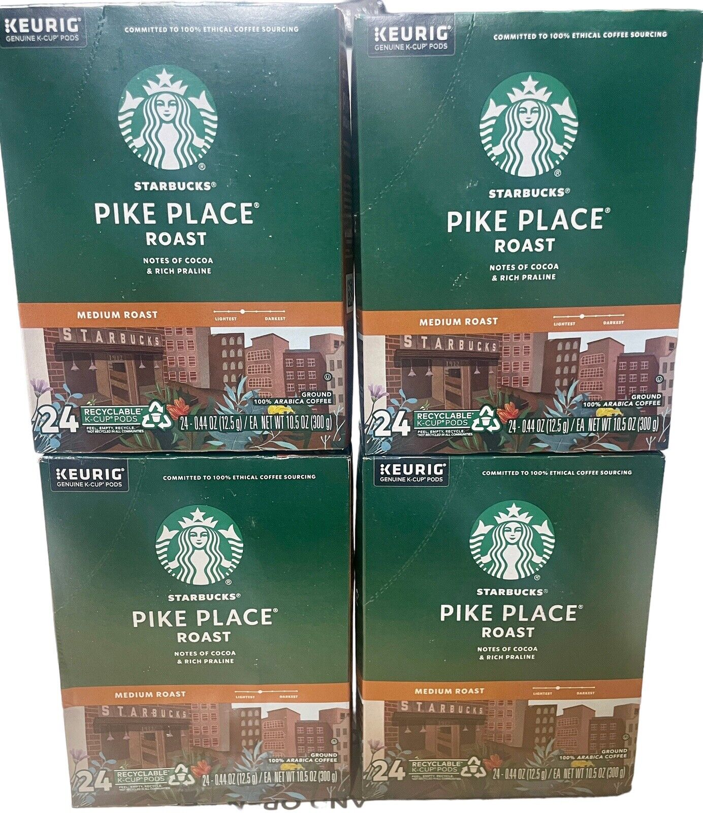 Starbucks Pike Place Medium Roast Keurig K-Cup Pods (4- Pack) 24 Pods Per Box