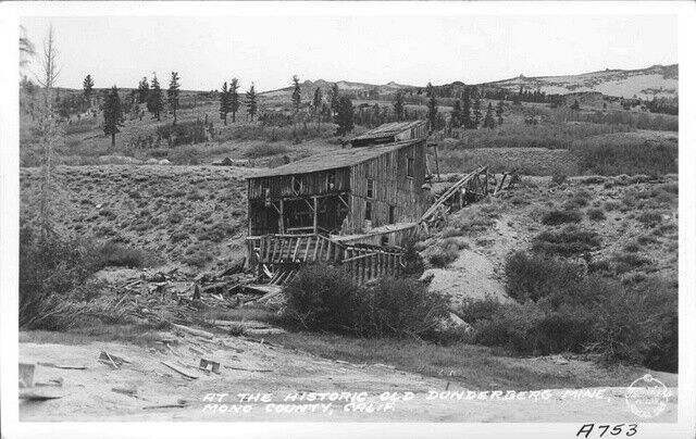 At the Historic Old Dunderberg Mine, Mono County, California 1950s OLD PHOTO
