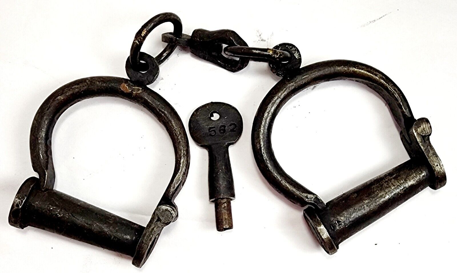 Old Civil War Dungeon Metal Handcuffs 