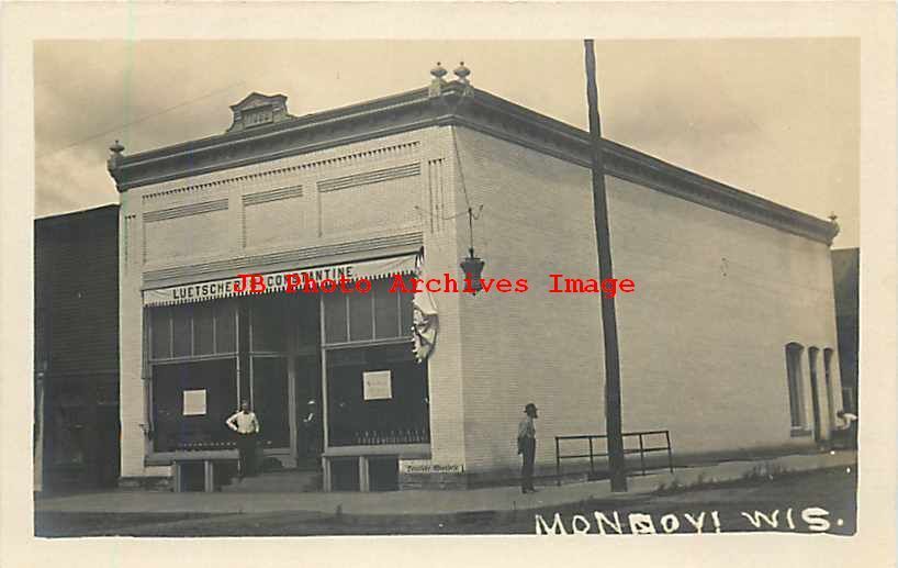 WI, Mondovi, Wisconsin, RPPC, Luetscher & Constantine General Store