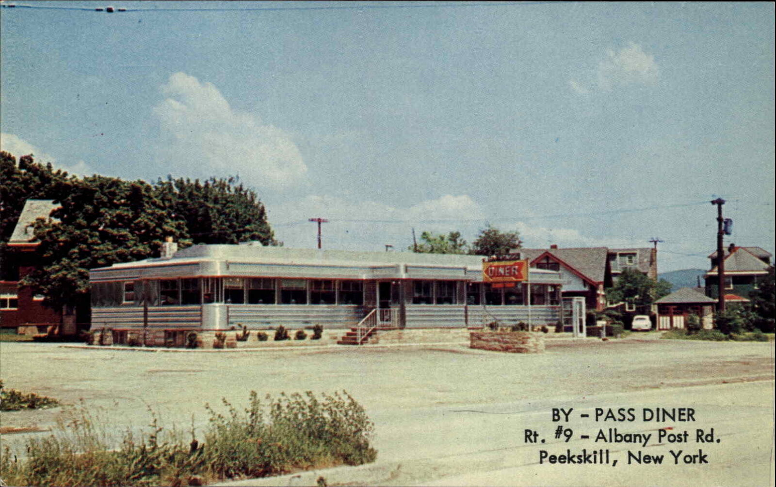 Peekskill New York NY By-Pass Diner Roadside Scarce c1950s Postcard