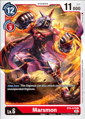 Digimon Card - Marsmon BT8-018 U - MINT