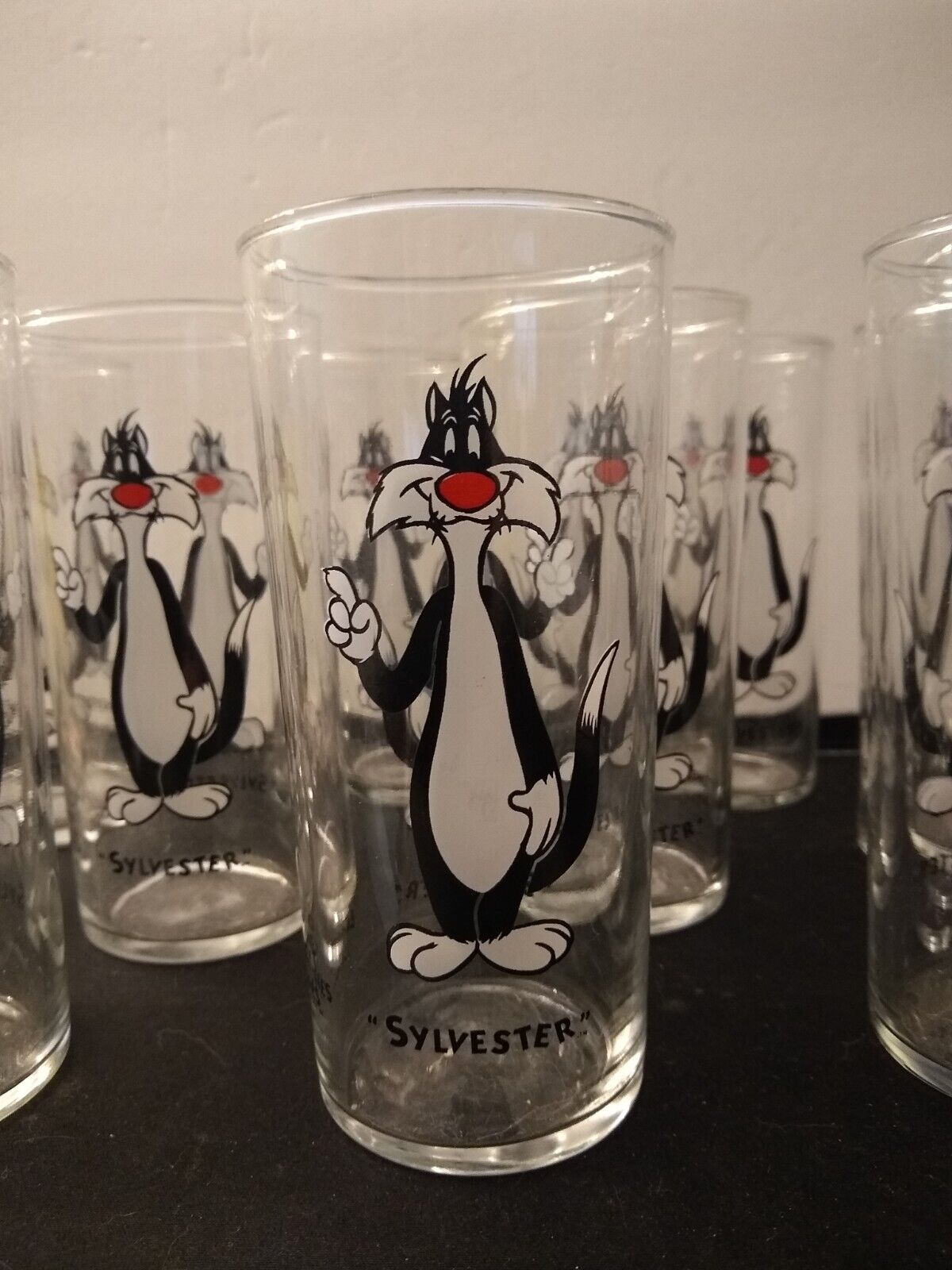 Vintage 1993 Sylvester Looney Tunes Warner Bros. Collector Drinking Glass