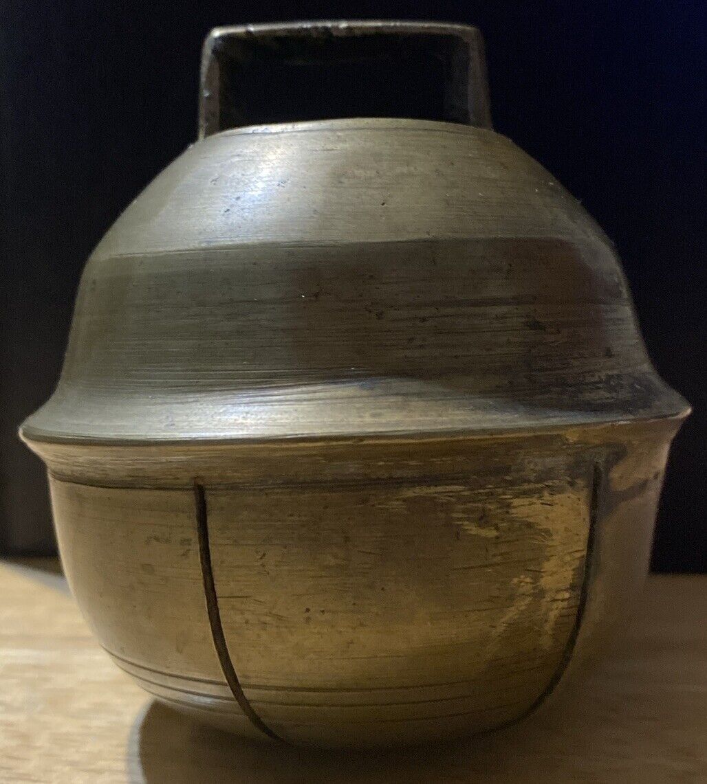 Antique Large Brass Bronze Sleigh Bell 3\
