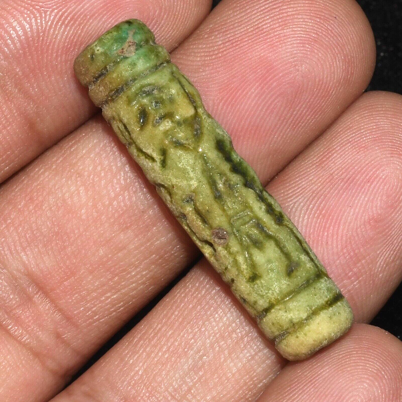 Genuine Ancient Middle Eastern Early Babylonian Cylinder Seal Bead