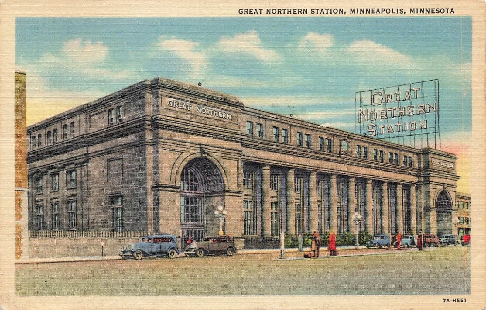 Postcard Great Northern Station Minneapolis Minnesota
