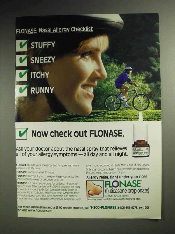 1997 GlaxoSmithKline Flonase Allergy Spray Ad