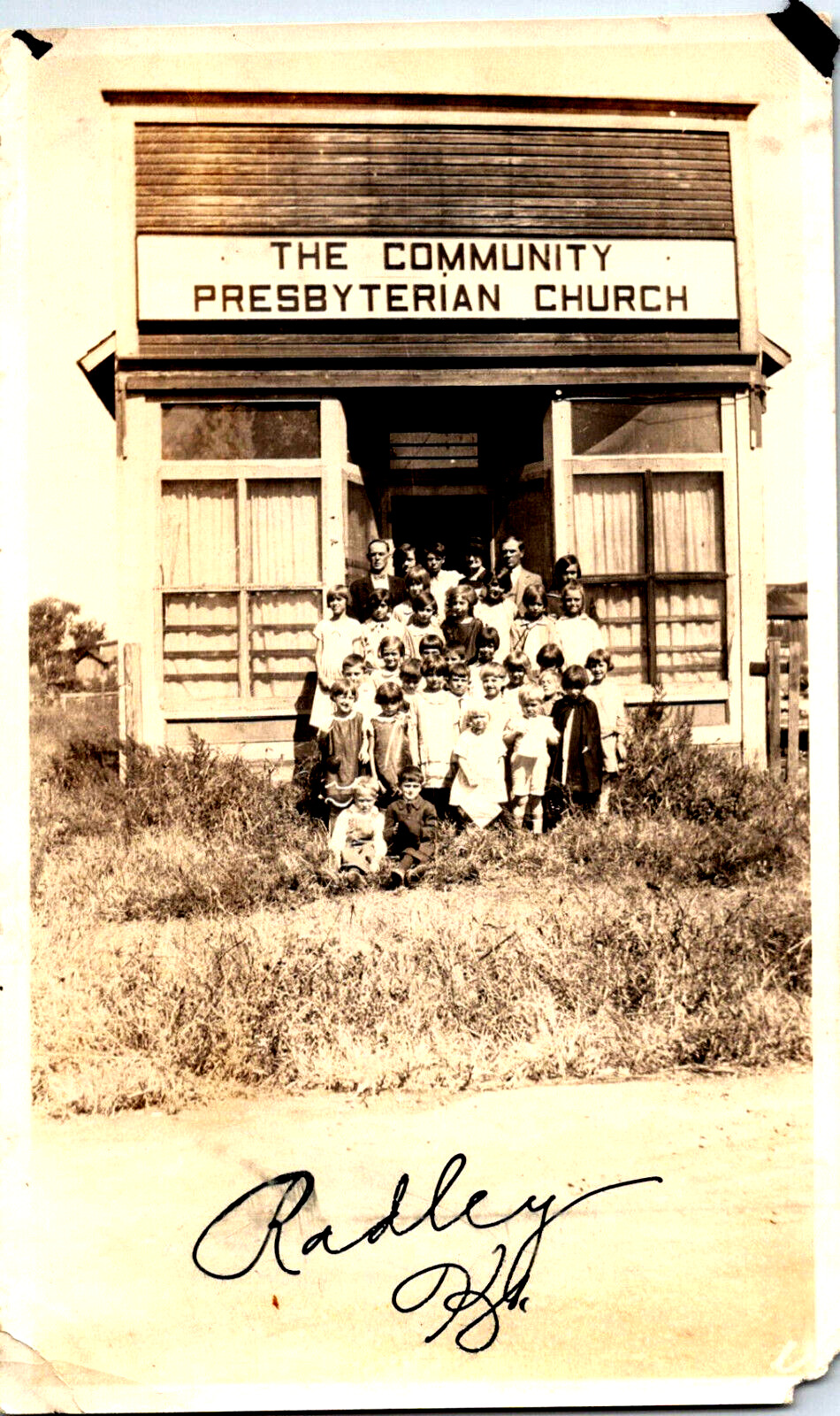 C 1910s  Photo Radley, Kansas Community Prebyterian Church People Children