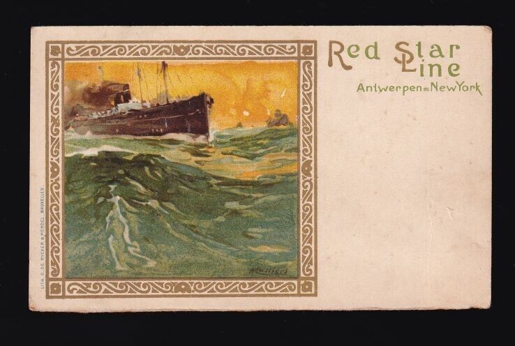 [82925] OLD PMC ARTIST SIGNED H. CASSIERS RED STAR LINE from MENU
