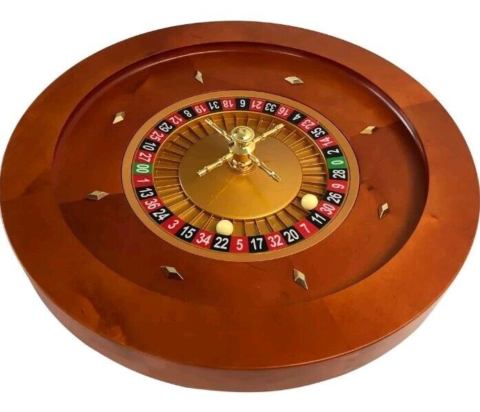 Yuanhe Deluxe Wooden 20 Inch Roulette Wheel Casino Grade 