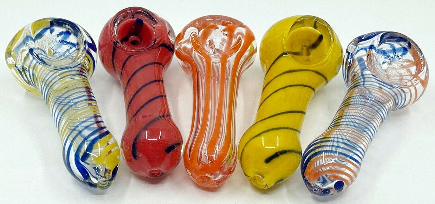 3 PACK 2.5-3 INCH Tobacco Smoking THICK HEAVY Glass Hand Pipe Bowl FREE SCREENS