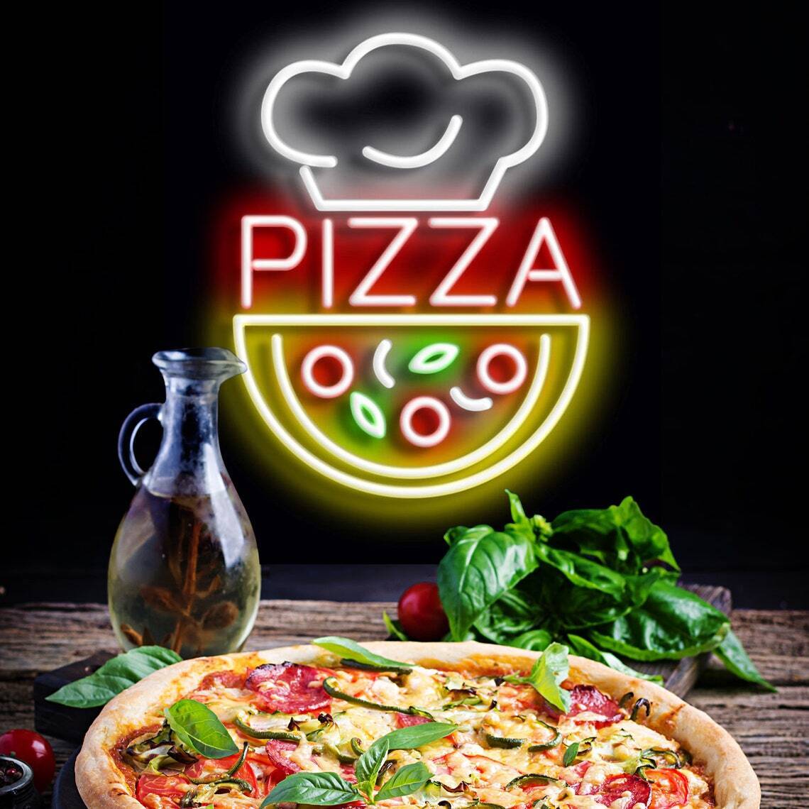 Free Design Pizza Custom Neon Sign Neon Light Kitchen Fast Food Restaurant Decor