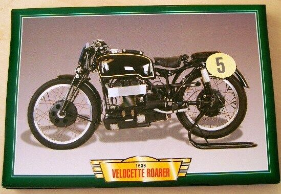 VELOCETTE ROARER 1939 500 Motorcycle Vintage Race Bike Picture Card Print Dad