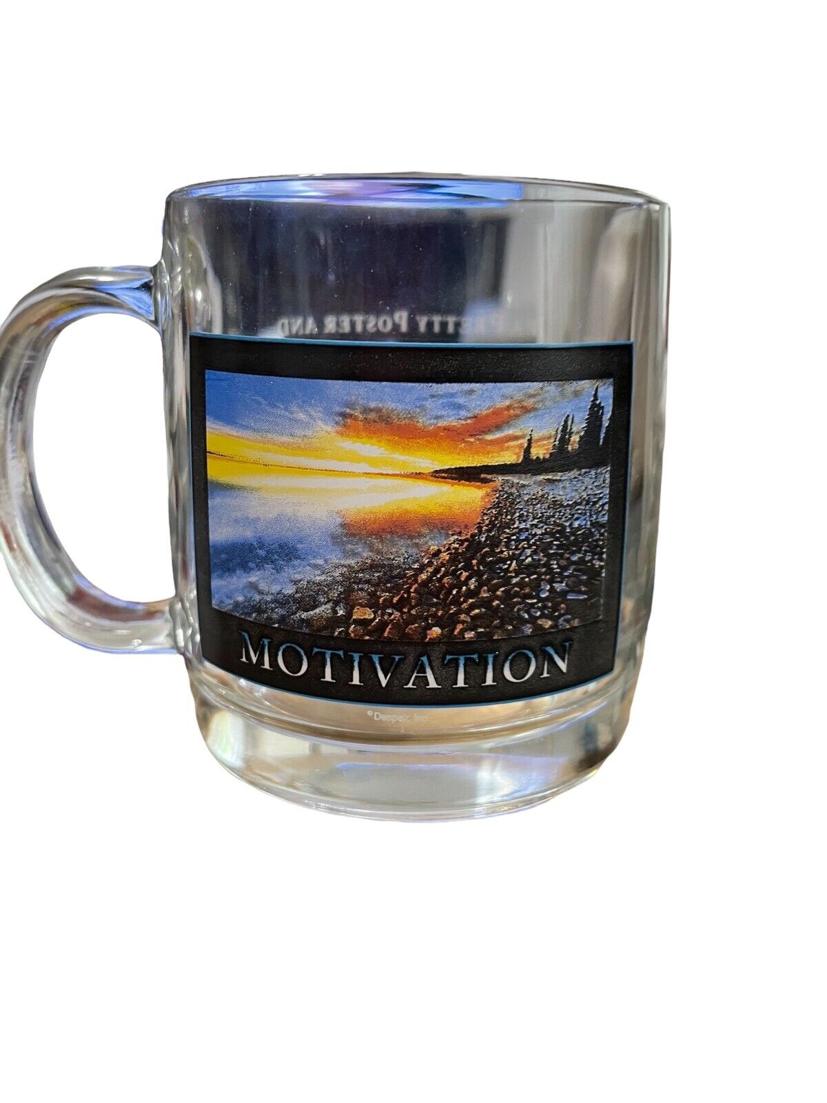 Motivation Glass Coffee Mug Tea Cup Sunset Sunrise Ocean Tranquil New Mug Clear 