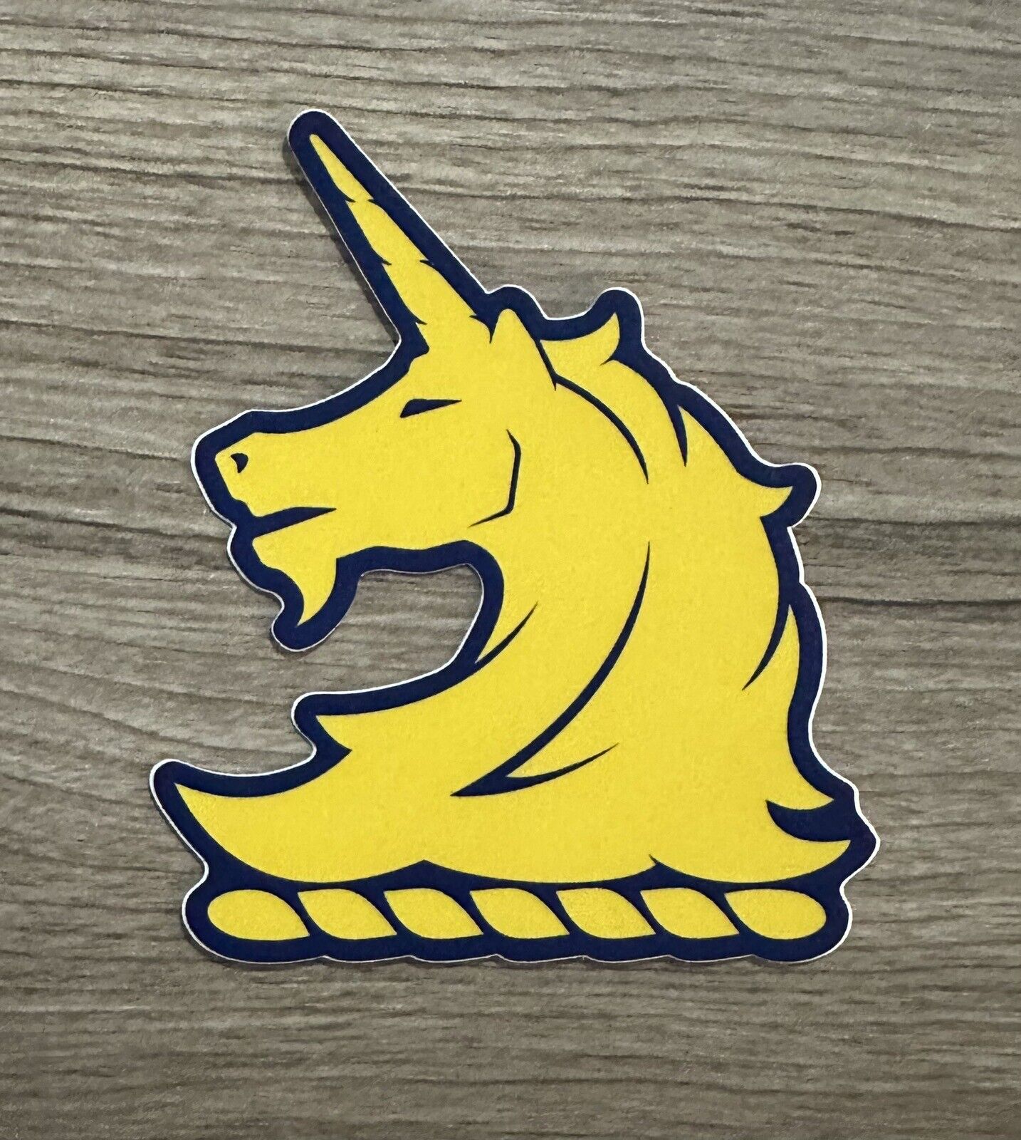 Boston Marathon AUTHENTIC Yellow Unicorn Sticker Decal Official Rare