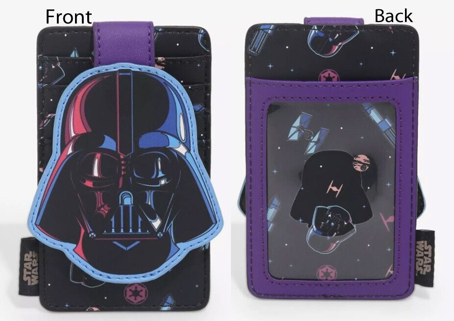 Loungefly Star Wars Darth Vader Cardholder Wallet Glow-In-The-Dark Helmet NWT