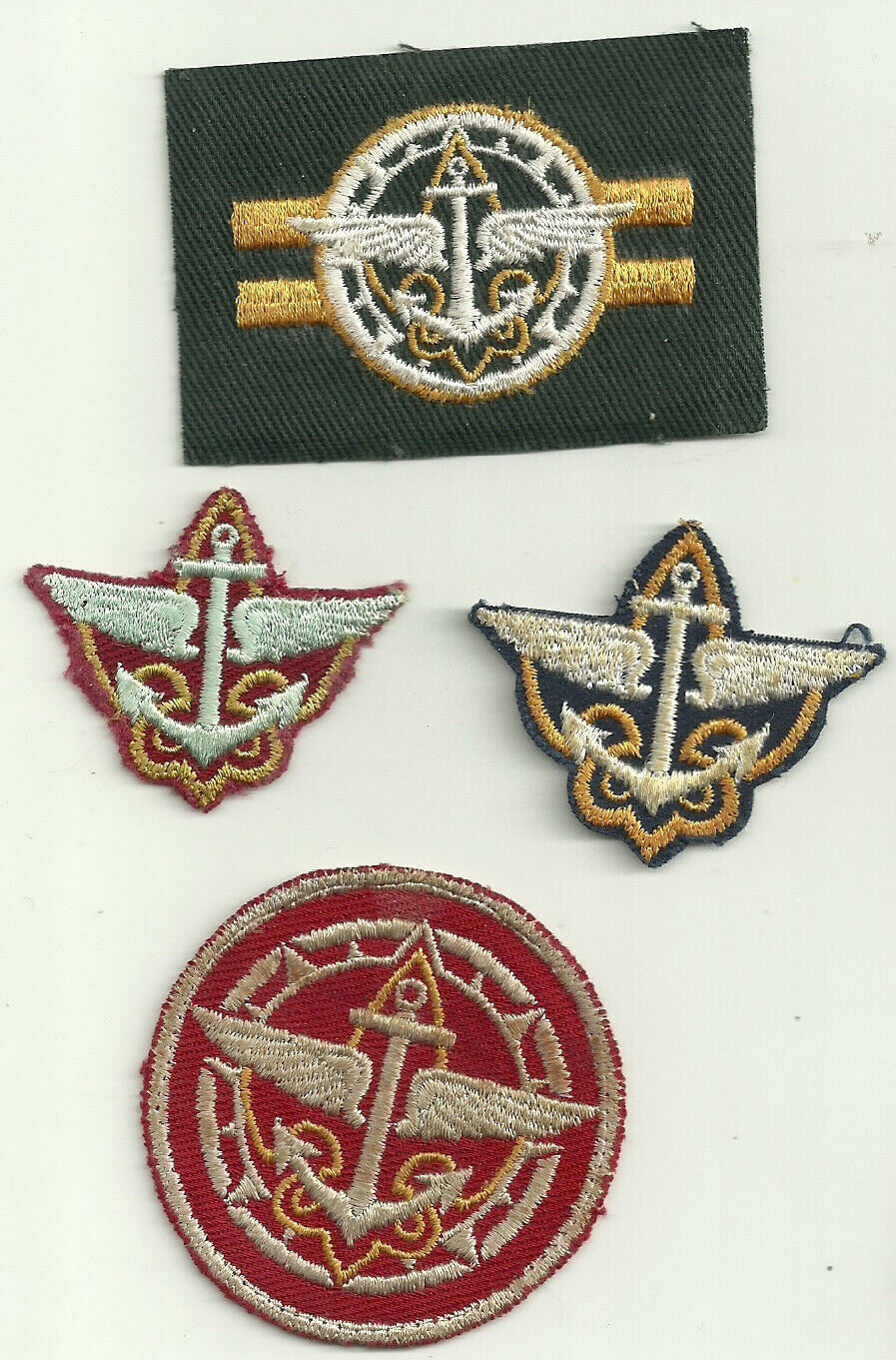 Group of 4 Explorer Sea Scout / Air Scout Patches