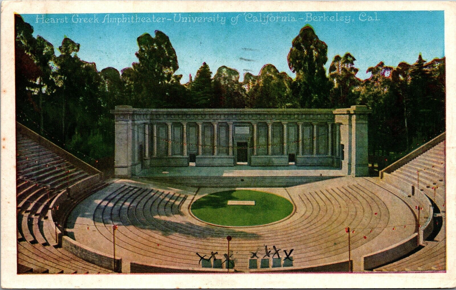 Vtg Berkeley CA Hearst Greek Amphitheater University of California Postcard