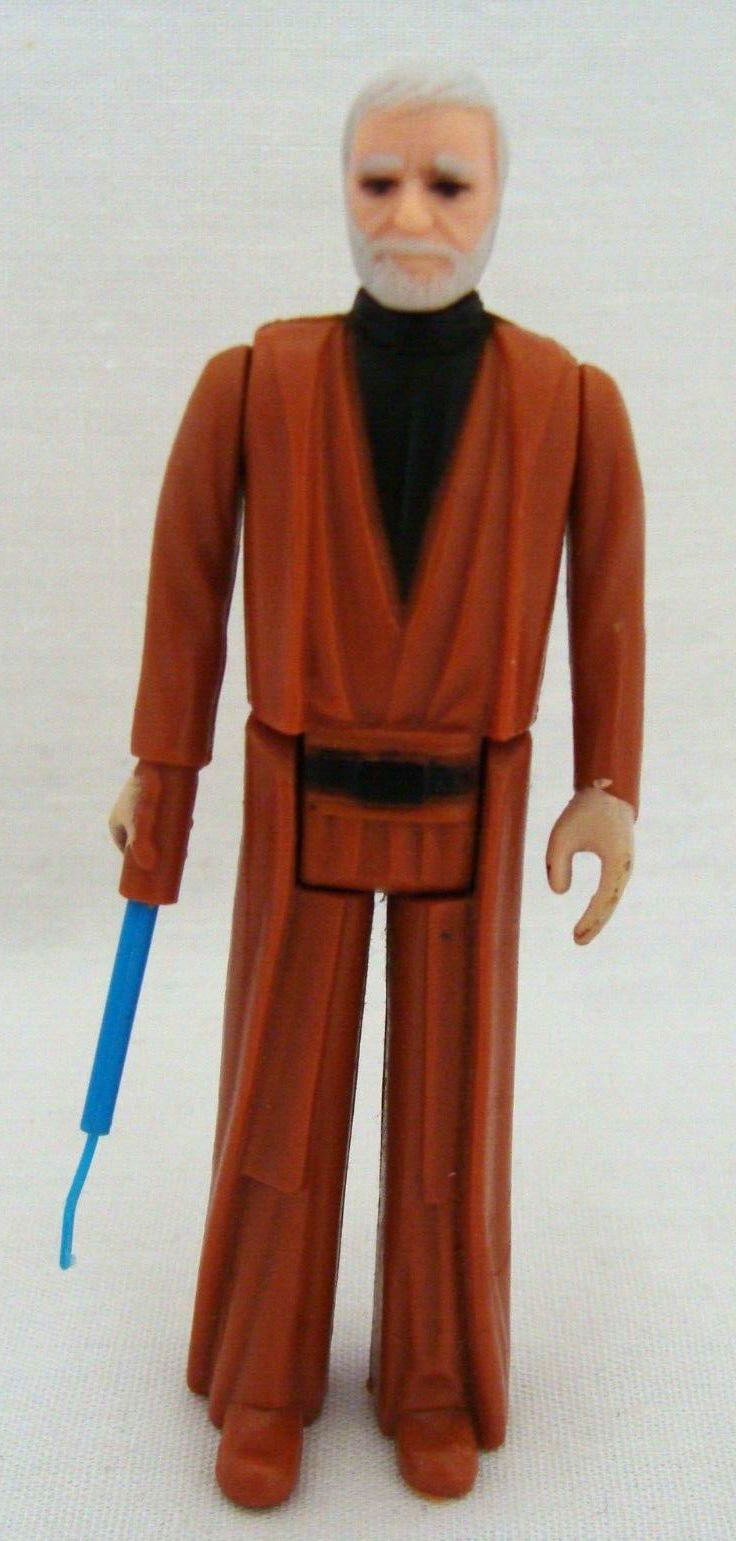 Vintage 1977 Kenner Star Wars Obi-Wan Kenobi Action Figure With Light Saber