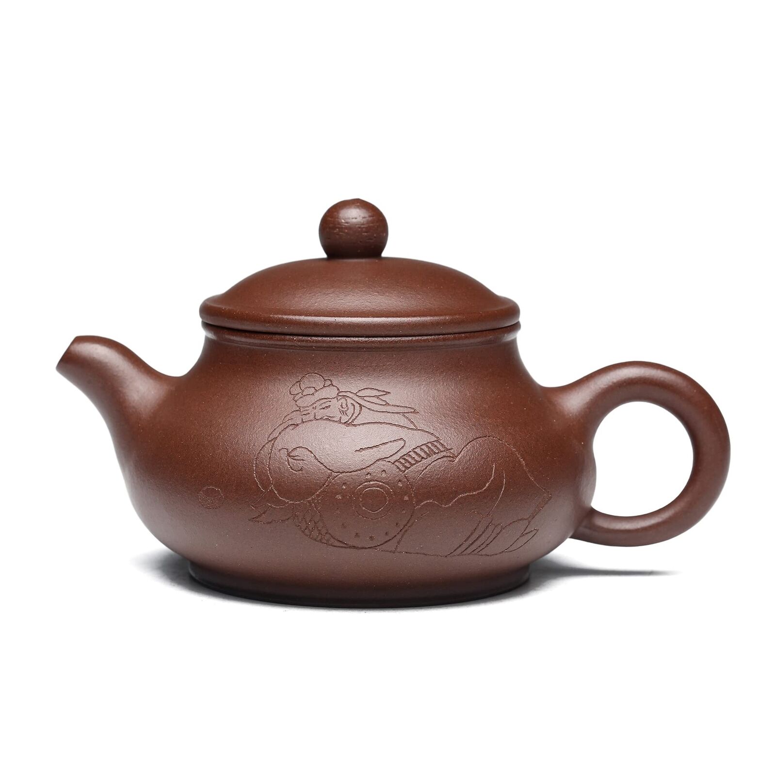 Zisha Tea Pot 9 Oz,Chinese Real Yixing Clay Handmade Teapot,Brew Kung Fu Loos...