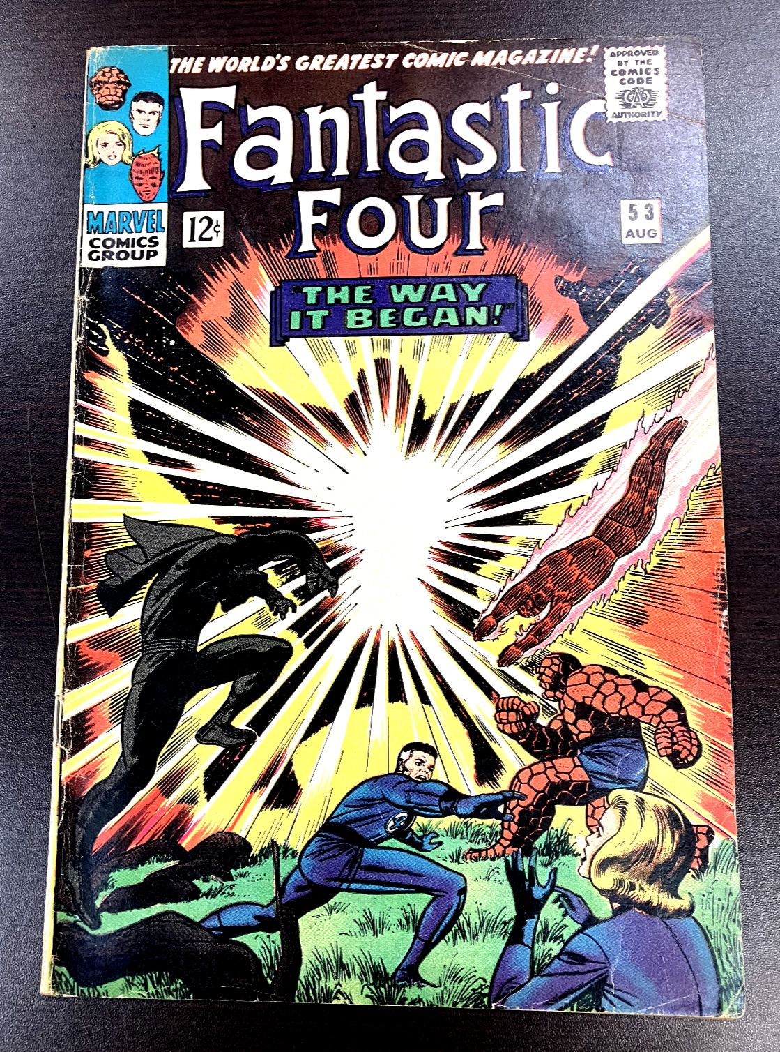 FANTASTIC FOUR #53 Marvel 2ND BLACK PANTHER/1ST KLAW Lee & Kirby Classic (VG-)