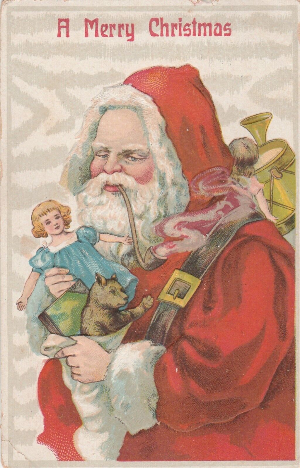 Santa Christmas postcard u1910 European Santa