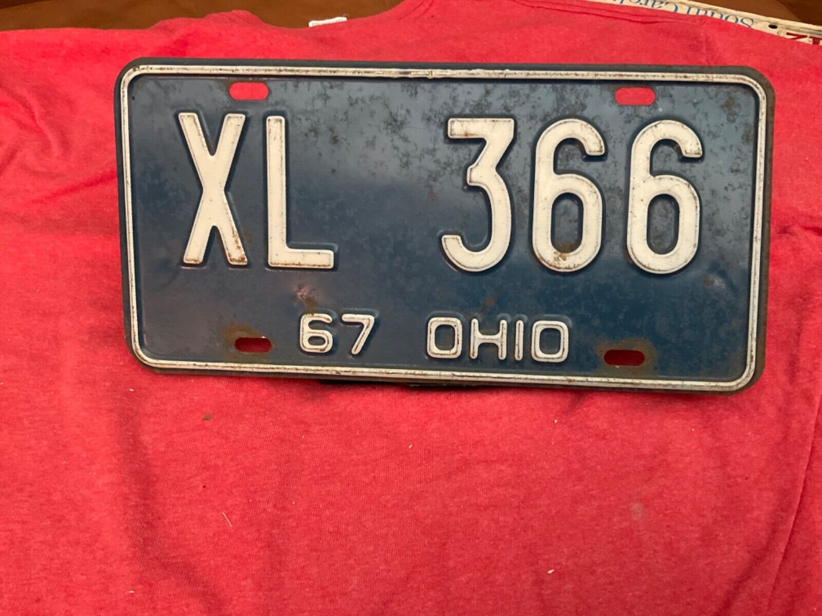 1967 Ohio License Plate XL 366