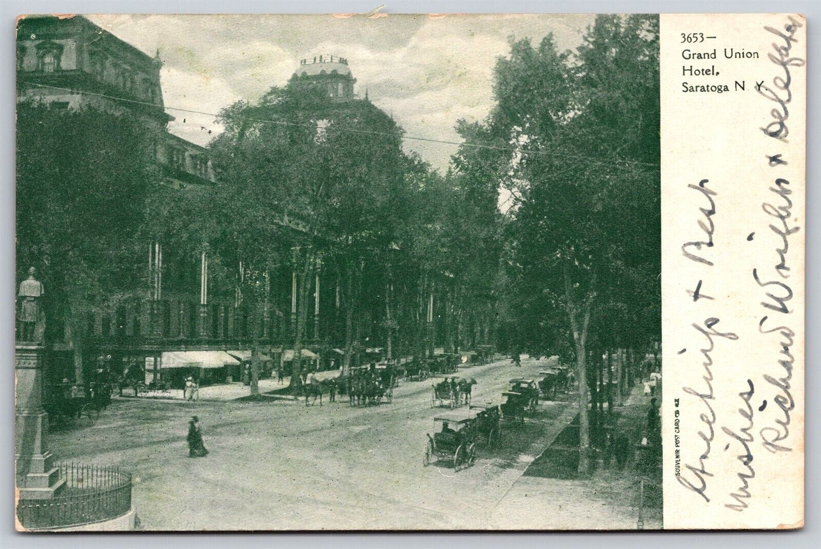 Postcard Grand Union Hotel, Saratoga NY B133
