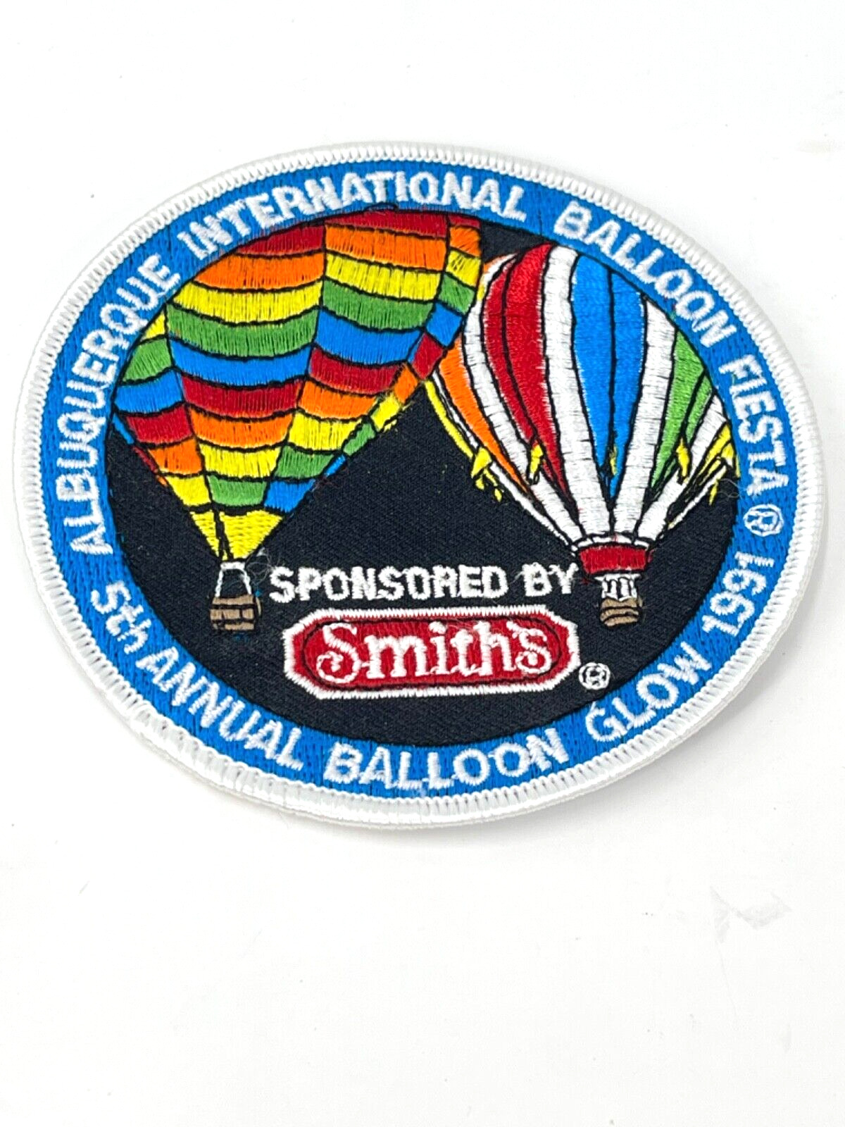 1991 Albuquerque Hot Air Balloon Glow Fiesta Official Event Patch ABQ NM