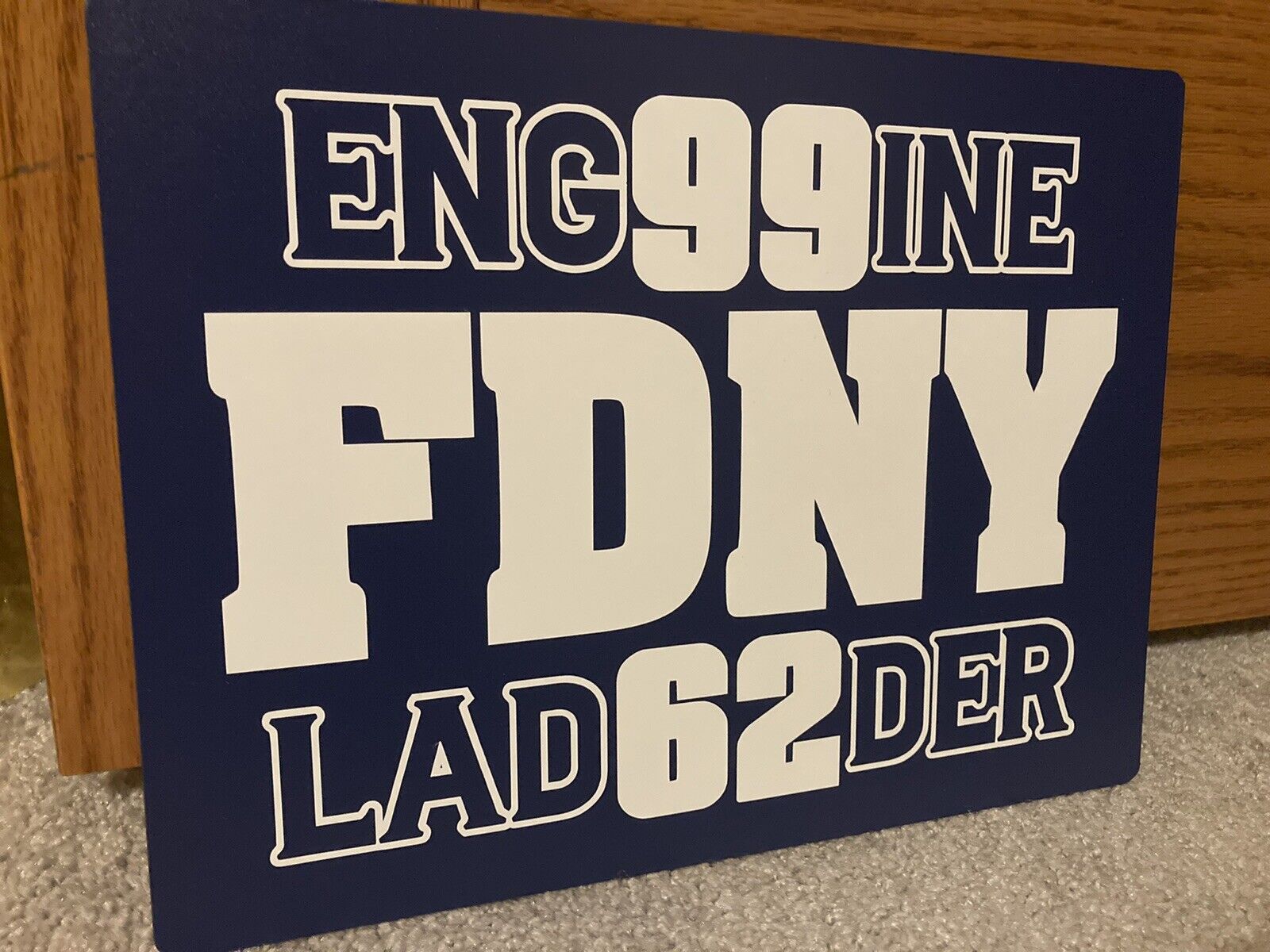FDNY RESCUE ME Engine 99 Ladder 62 Vinyl Sign  Tommy Gavin  Denis Leary