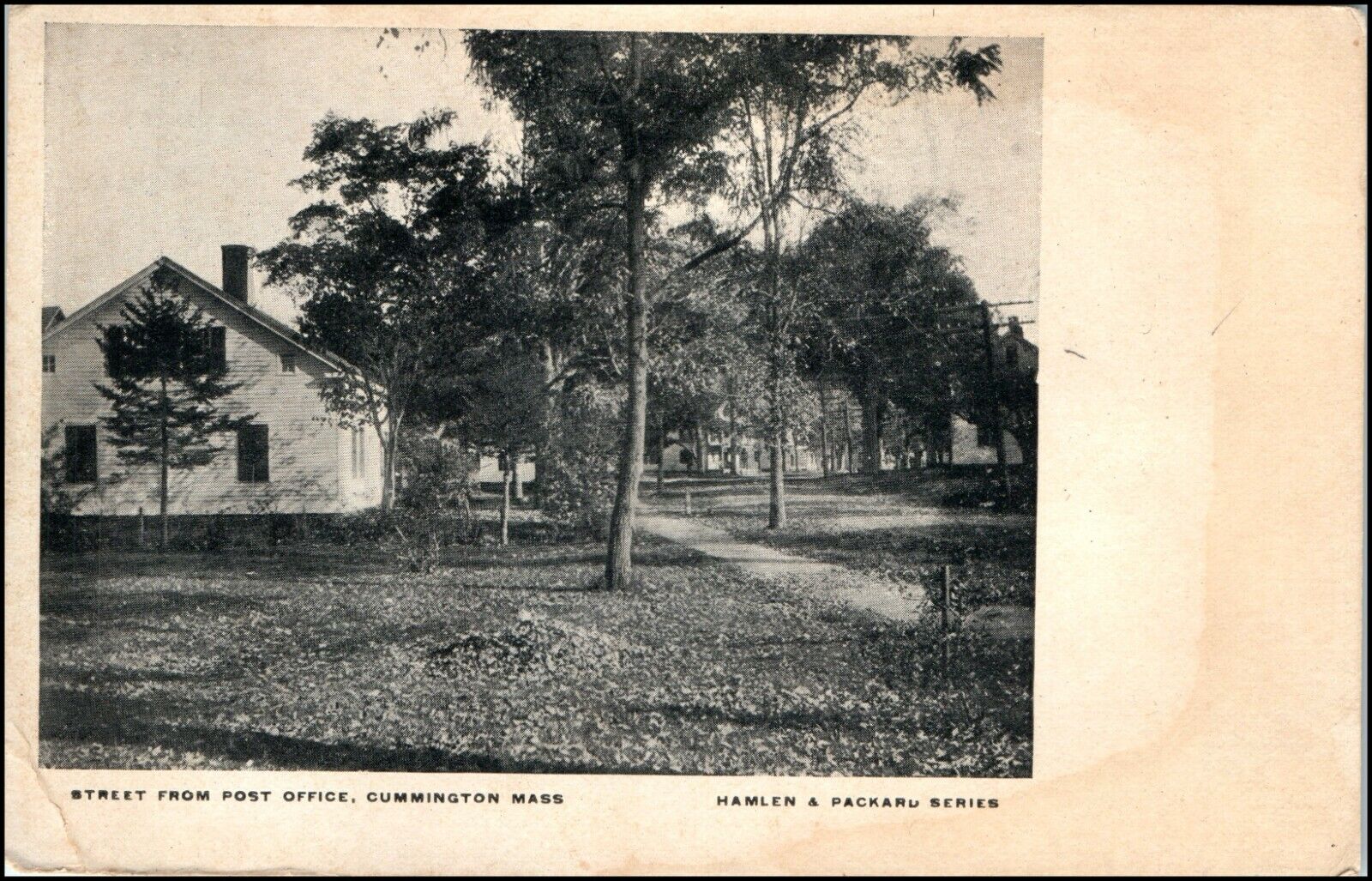C.1901-07 Street From Post Office, Cummington, MA Postcard