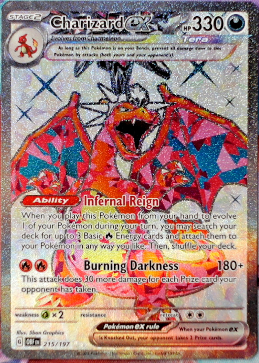 Pokemon Obsidian Flames Charizard ex Fullart 215/197 Near Mint English