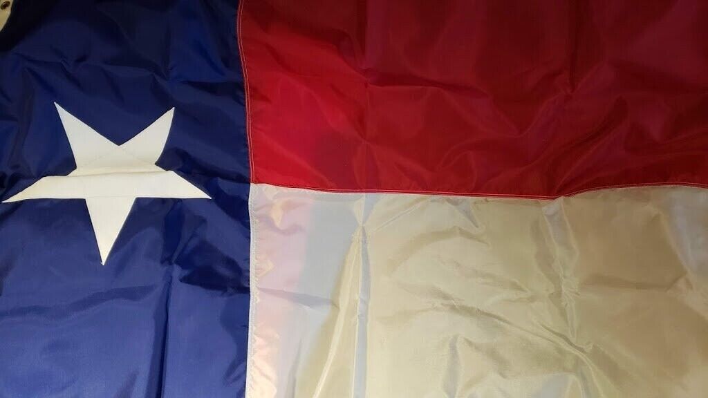 Texas State Flag- 3 feet x 5 feet 1980s vintage