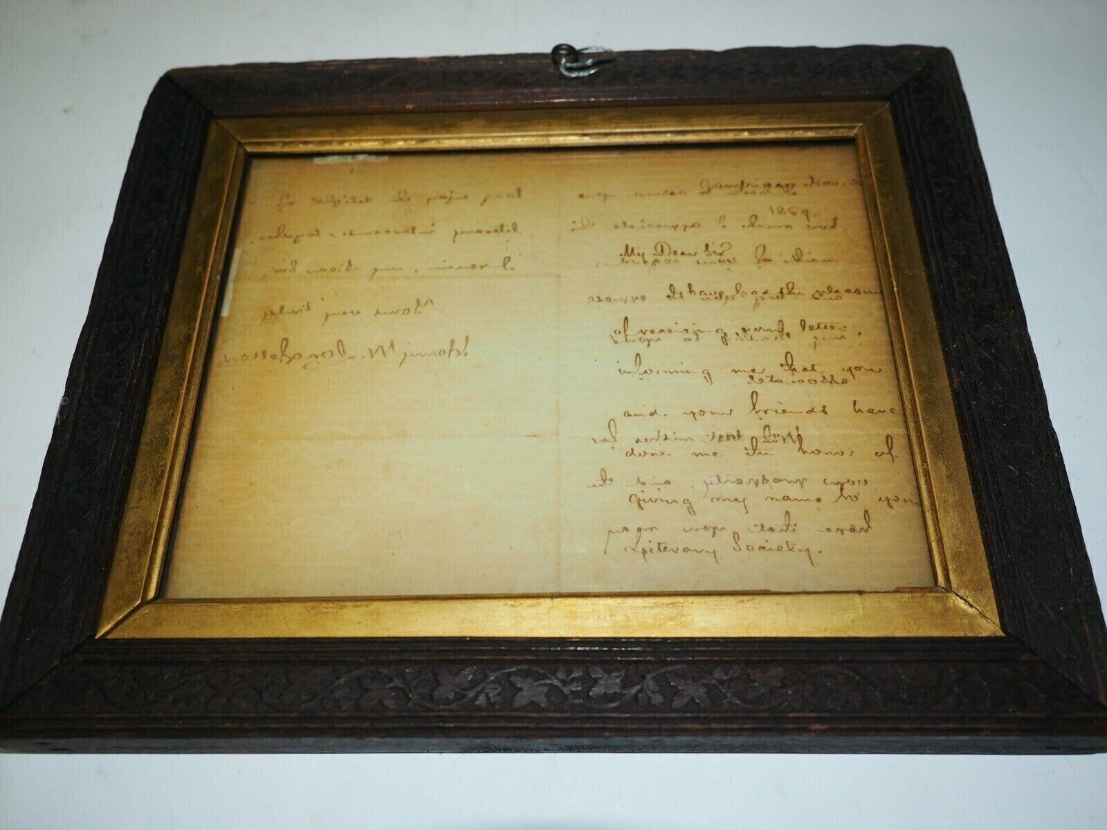Henry W.Longfellow Original Signed Handwritten Letter literary Society11/26/1869