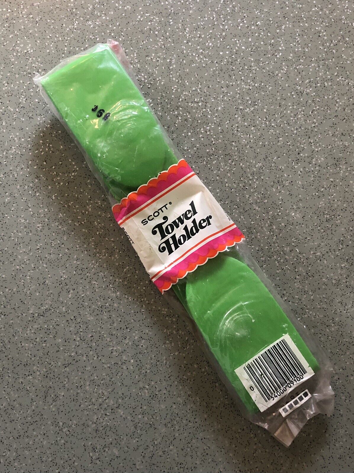 Vtg 1969 NOS Scott Paper Towel Holder Dispenser Kitchen Green Chartreuse Plastic