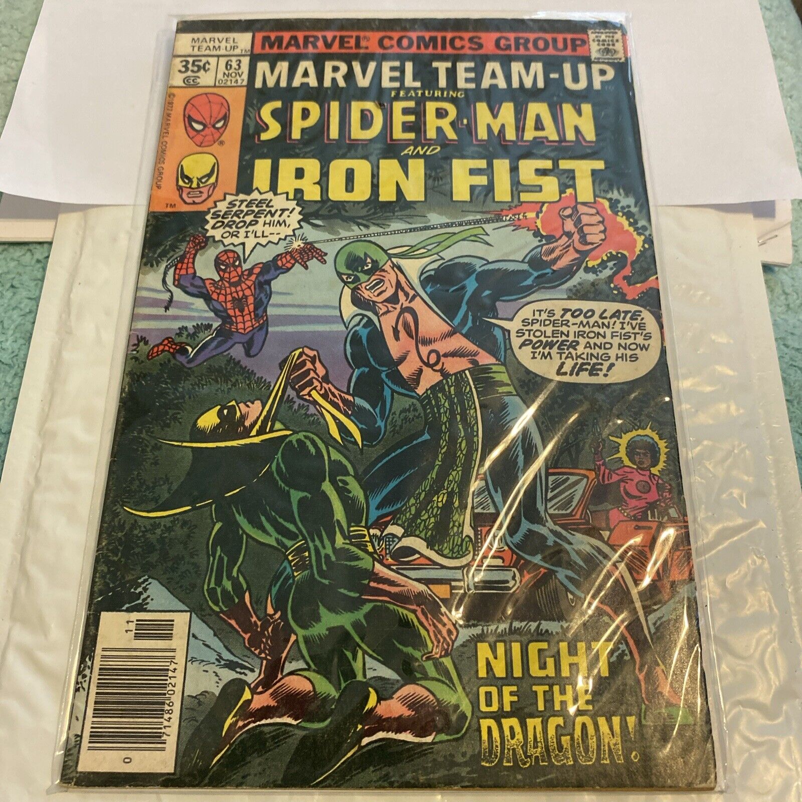 Marvel Team-Up #63 Feat. Spider-Man & Iron Fist Marvel Comics 1977