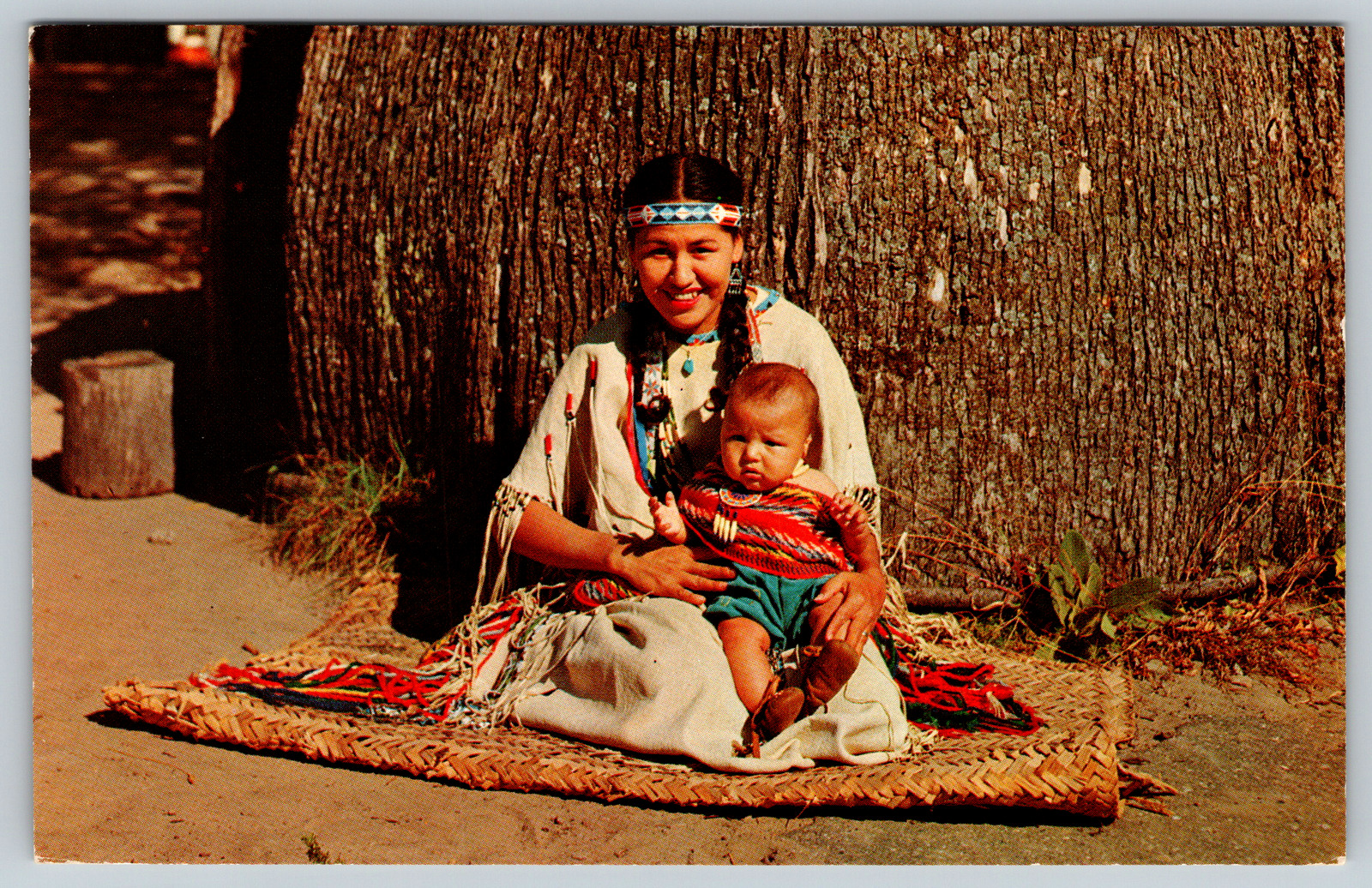 c1960s Winnebago Mother Child Wisconsin Dells Vintage Postcard