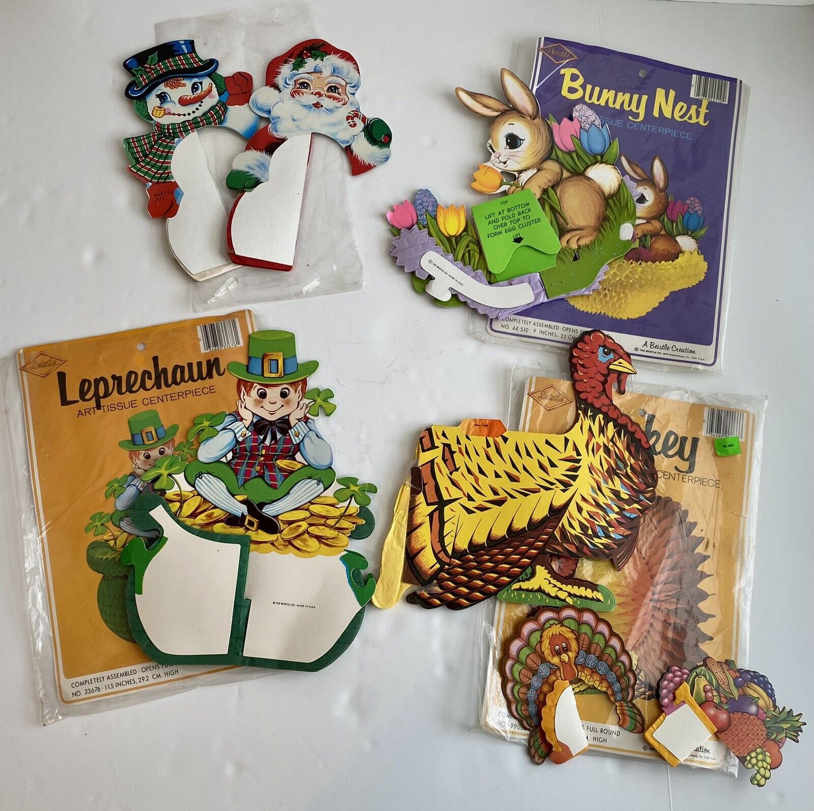 Beistle Creations VTG Holiday Lot Paper Decoration Christmas Easter Thanksgiving